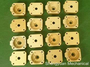 Logement jaune d'or de usinage de Powdercoat de l'aluminium 5083 de converti de précision froide de commande numérique par ordinateur