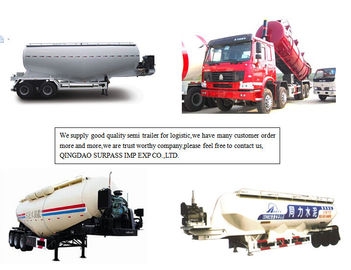 De ciment remorque en vrac semi, 30-45cbm, avec le moteur diesel et le compresseur d'air
